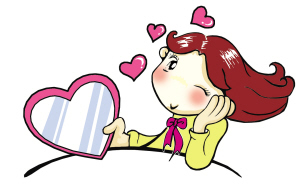 照镜子的女人